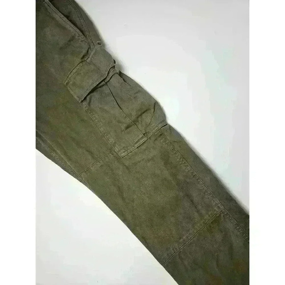 J Crew Slim Fit Stretch Cargo Olive Green 34x32 Button Pockets - Picture 11 of 11